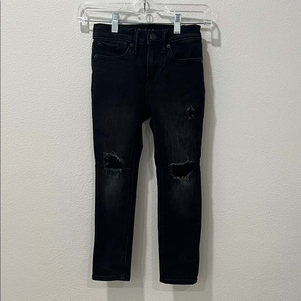 Gap Kids Skinny Black Distressed Jeans Sz 6